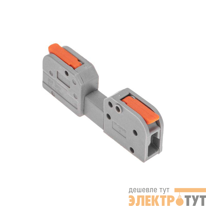 Клемма СМК 222-421R проходная разъемная 1 полюс сер. 0.2-2.5/4кв.мм Rexant 07-5261