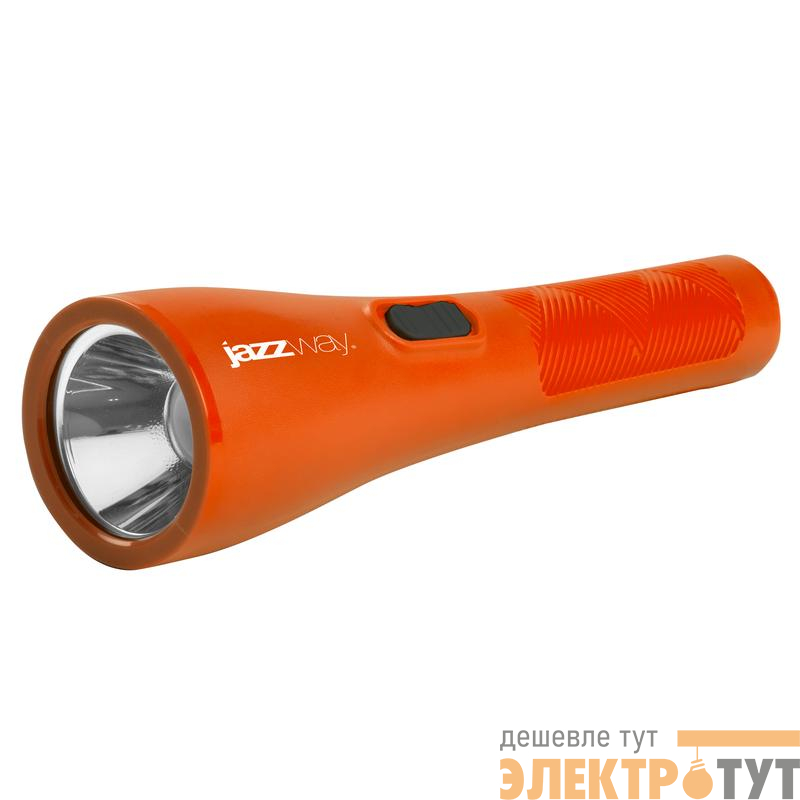 Фонарь светодиодный ручной аккумуляторный Accu2-L1W-og 1Вт 50лм 7200К Li-ion 18650 1200мА.ч IP20 оранж. JazzWay 5049420
