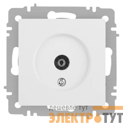 Розетка телевизионная одиночная TV СП Accent 6-301-01М IP20 бел. матов. Intro Б0063603