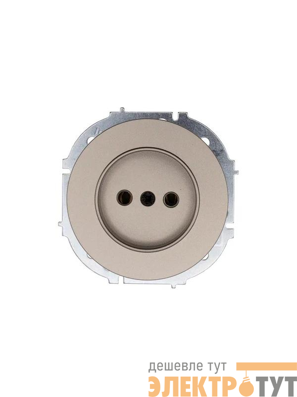 Розетка 1-м СП OSEN без заземл. ПБТ механизм титан LEZARD 743-3788-121B