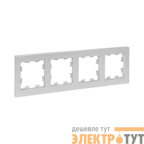Рамка 4-м Эпика пластик алюм. EKF UP1-FPA-04