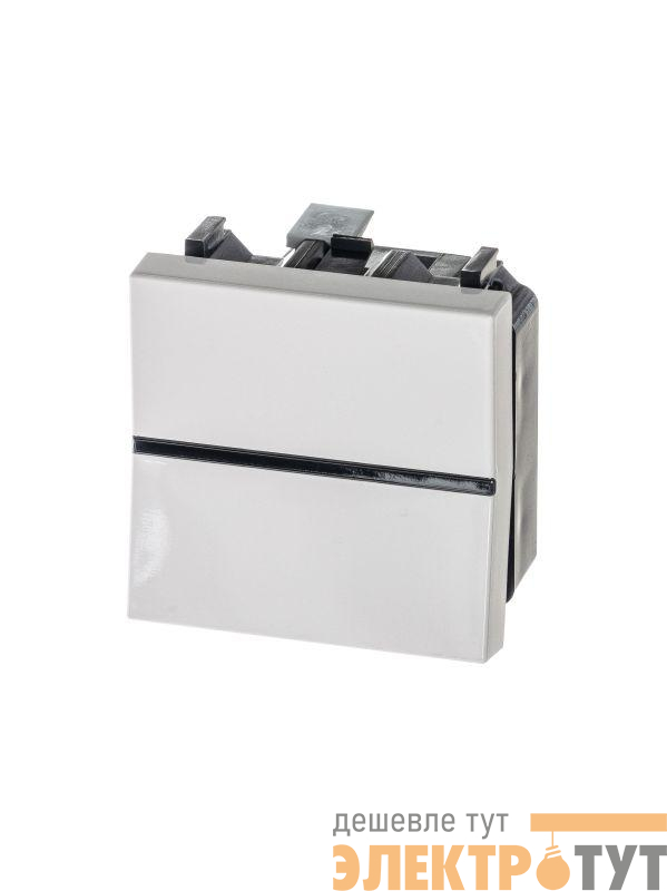 Механизм переключателя 1-кл. с клавишей 2мод. Zenit бел. ABB 2CLA220200N1101
