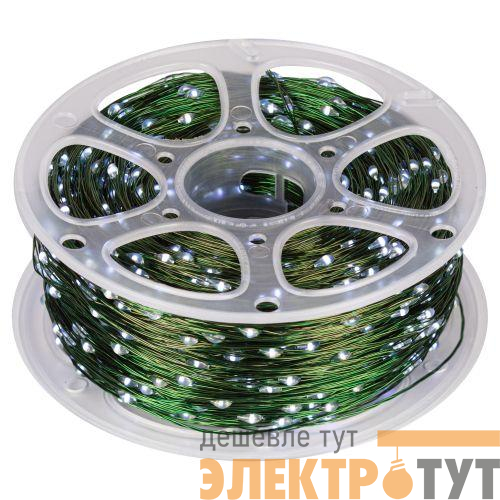 Гирлянда светодиодная "Нить" POWER 200м 2000microLED холод. бел. IP44 220В ENIN-2000W Эра Б0060429