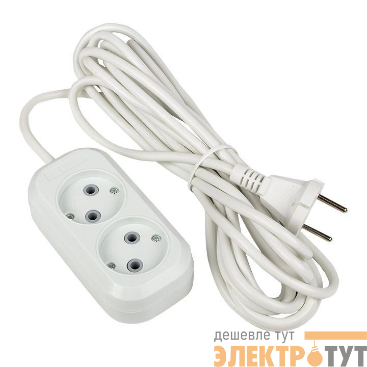 Удлинитель 2х2м без заземл. 10А "Эксперт" 2.2кВт ПВС 2х0.75 PROxima EKF UBA10-275-2-02