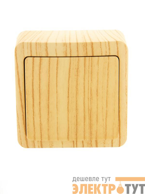 Выключатель 1-кл. 1п ОП Viola 10А IP20 беленый дуб LEZARD 751-5200-100