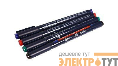 Набор маркеров E-8407 4S 0.3мм (для маркировки кабелей) черн./красн./зел./син. Edding 09-3997