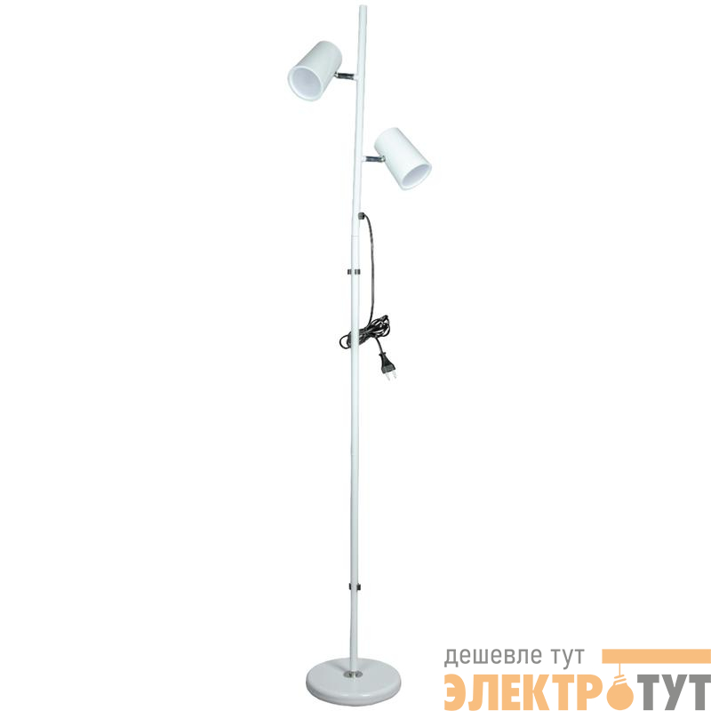 Торшер напольный светодиодный ULM-T600 2х6W/4500K/DIM WHITE 2х6Вт сенсорный выкл. диммер бел. ТМ Uniel UL-00010175