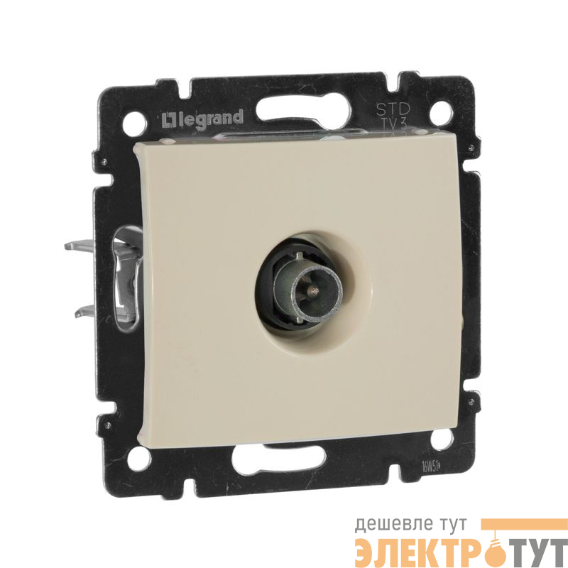 Розетка телевизионная проходная TV СП Valena 14дБ 2400МГц механизм сл. кость IEK 774331