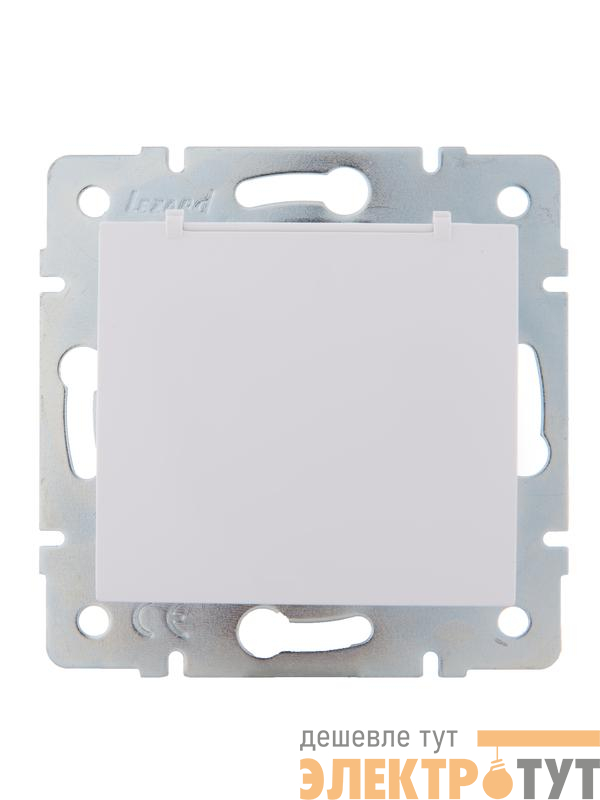 Розетка 1-м СП Karina с заземл. с крышкой термопласт механизм бел. LEZARD 707-0288-123B