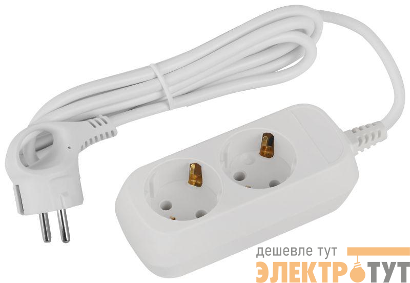 Удлинитель электрический UDL-16-215-E Greenline 2 розетки с заземлением 1.5м ПВС 3х1кв.мм Эра Б0065079