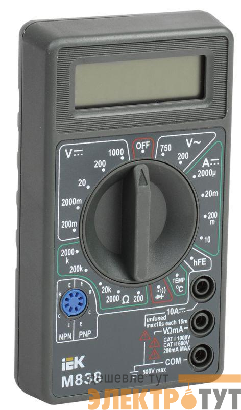 Мультиметр цифровой Universal M838 IEK TMD-2S-838