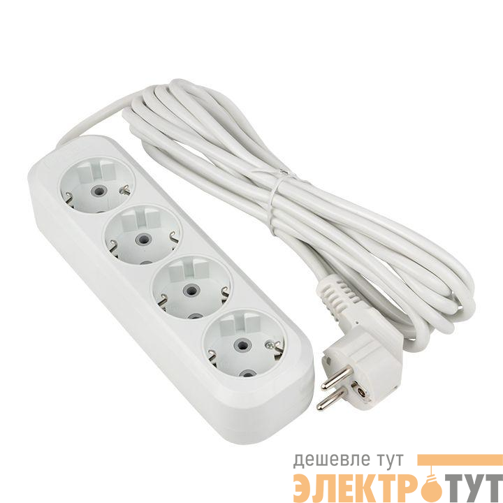 Удлинитель 4х5м с заземл. 16А IP20 "Эксперт" 3.5кВт з/к ПВС 3х1 EKF UBA16-310-4-05