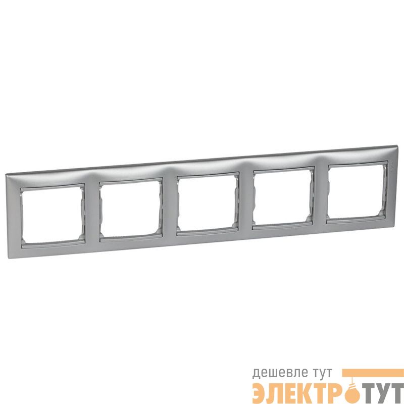 Рамка 5-м СП Valena IP20 горизонт. алюм. IEK 770155