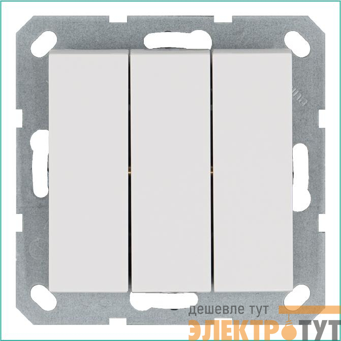 Выключатель 3-кл. 10А IP20 механизм бел. глянцевый Jasmart G3031W