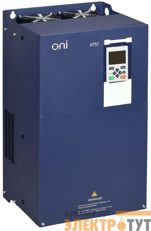 Преобразователь частоты K751 380В 3ф 75-90кВт 150-176А со встроен. тормозом ONI K751-33-7590TM