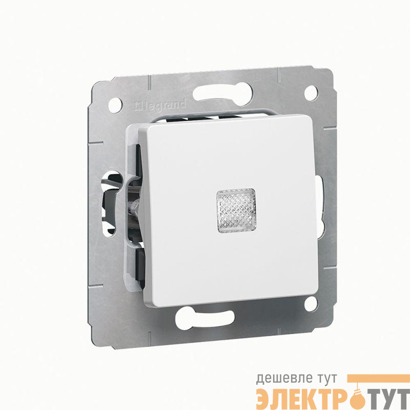 Выключатель 1-кл. СП Cariva 10А IP20 250В 10AX с подсветкой механизм бел. Leg 773610