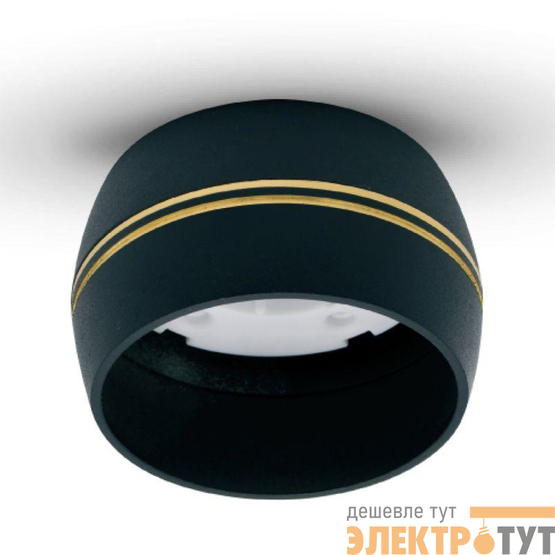 Светильник встраиваемый IP20 металлический под лампу GX53 LGX53-03 C02 черн. Camelion 15398