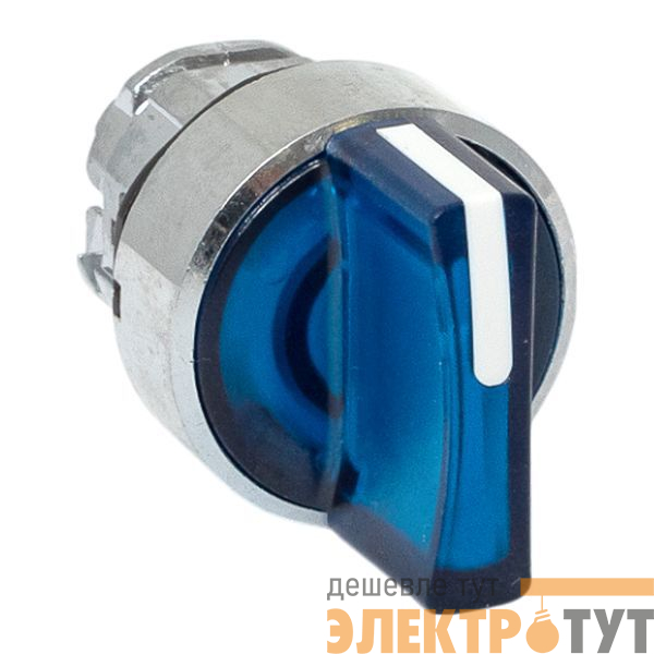 Механизм переключателя исполнительный XB4 IP65 на 3 положения возвратный без фиксации с подсветкой с короткой ручкой син. EKF XB4BD3L-B-65