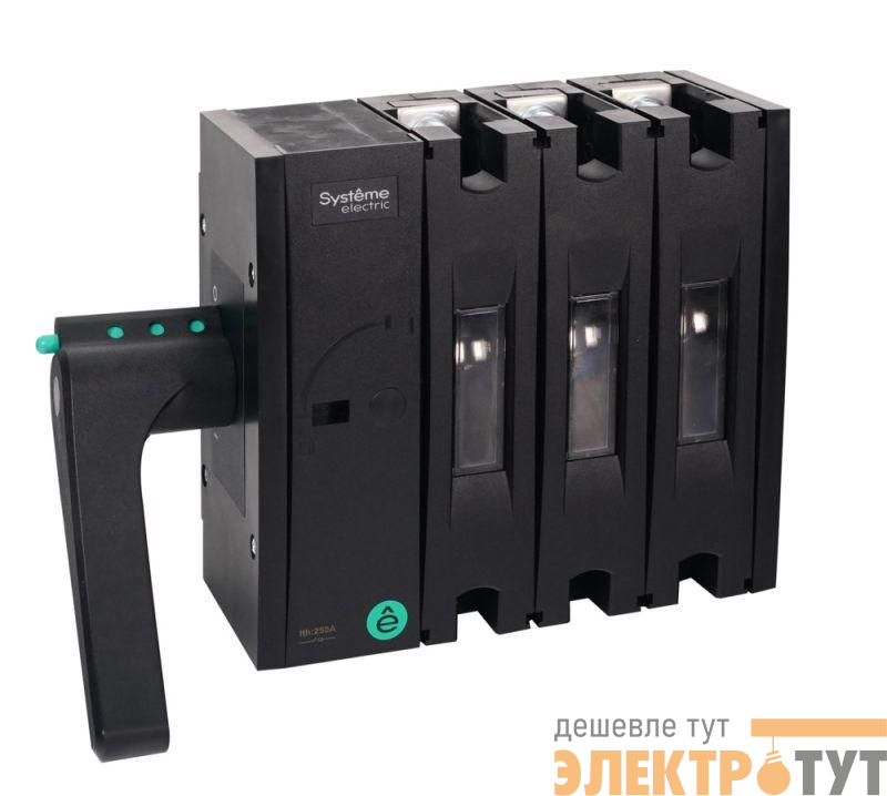 Выключатель-разъединитель SYSTEMEPACT SD160 3п 125А рукоятка слева сбоку (зак. отдельно) SE SSD01603LS0125