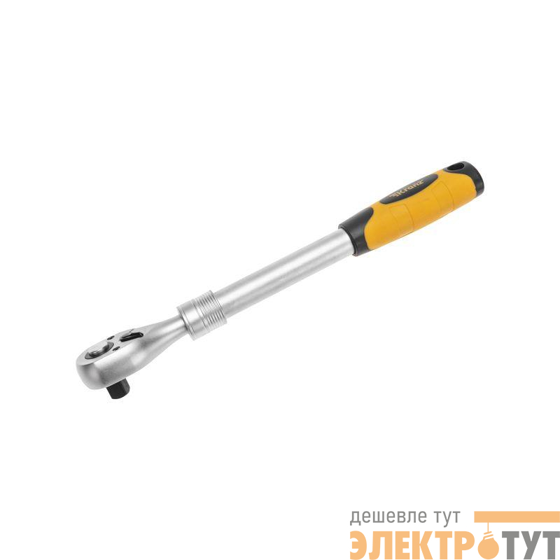 Ключ телескопический трещоточный 1/2 330-460мм CrV двухкомпонентн. рукоятка Kranz KR-12-8411