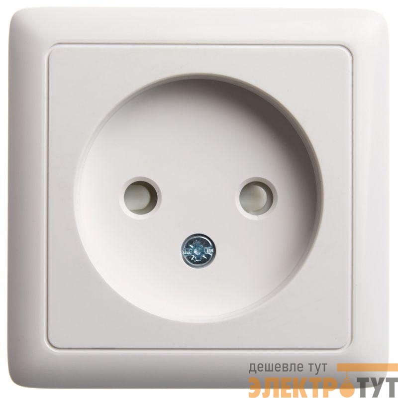 Розетка 1-м ОП Хит 10А IP20 250В без заземл. защ. шторки с изолир. пластиной бел. SE RA10-137I-B