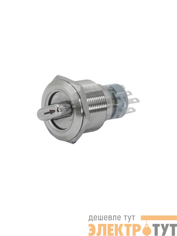 Переключатель GQ22-L-22X/31/S IP65 2НО+2НЗ на 3 положения с фиксацией I-O-II d22мм метал. Электротехник ET259212