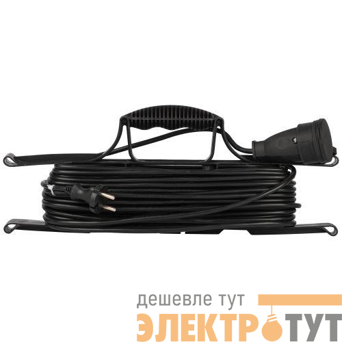 Удлинитель-шнур на рамке 1х20м без заземл. ПВС 2х1 GREEN LINE FR-10-20m Эра Б0065147