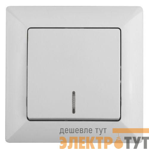 Выключатель 1-кл. СП Solo 4-102-01 10А 250В IP20 с подсветкой бел. Intro Б0053557