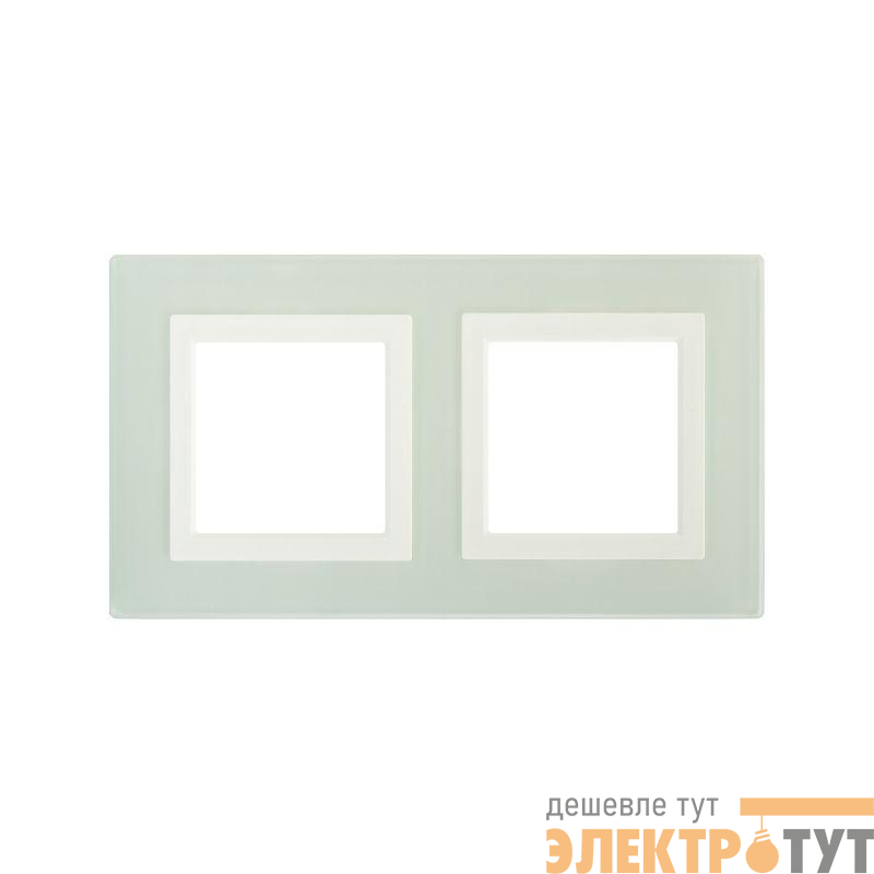 Рамка 2-м 4мод. Avanti натуральн. стекло свет. зел. DKC 4406824