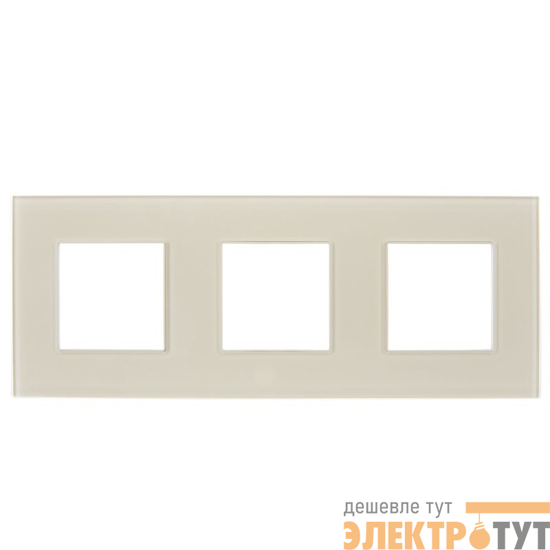 Рамка 3-м SKANDY SK-F23B стекло беж. IEK SK-M32-G-K10
