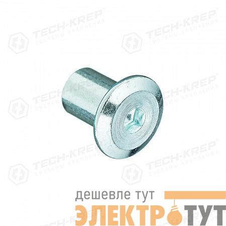 Гайка-втулка плоская М6х12мм оцинк. (уп.4шт) Tech-Krep/Zitar 127415