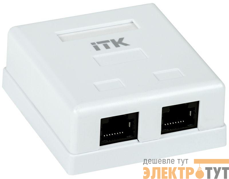 Розетка компьютерная 2-м ОП RJ45 кат.5E UTP ITK CS2-1C5EU-22