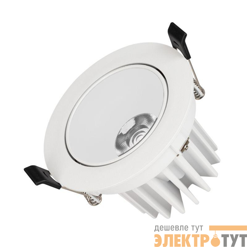 Светильник светодиодный MS-FORECAST-BUILT-TURN-R102-12W Warm3000 (WH-WH 32 deg 230В) IP20 металл Arlight 037188(1)