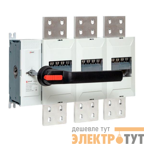 Рубильник-выключатель 3п 3150А с рукояткой управления для прямой установки PowerSwitch EKF psds-3150-3