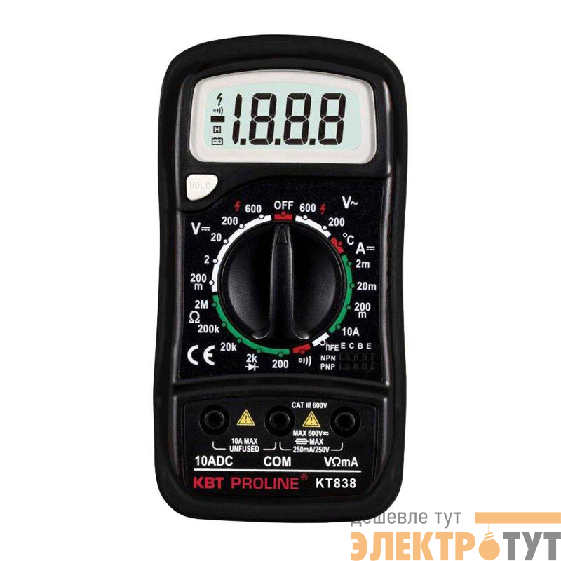 Мультиметр цифровой KT 838 "PROLINE" КВТ 791280