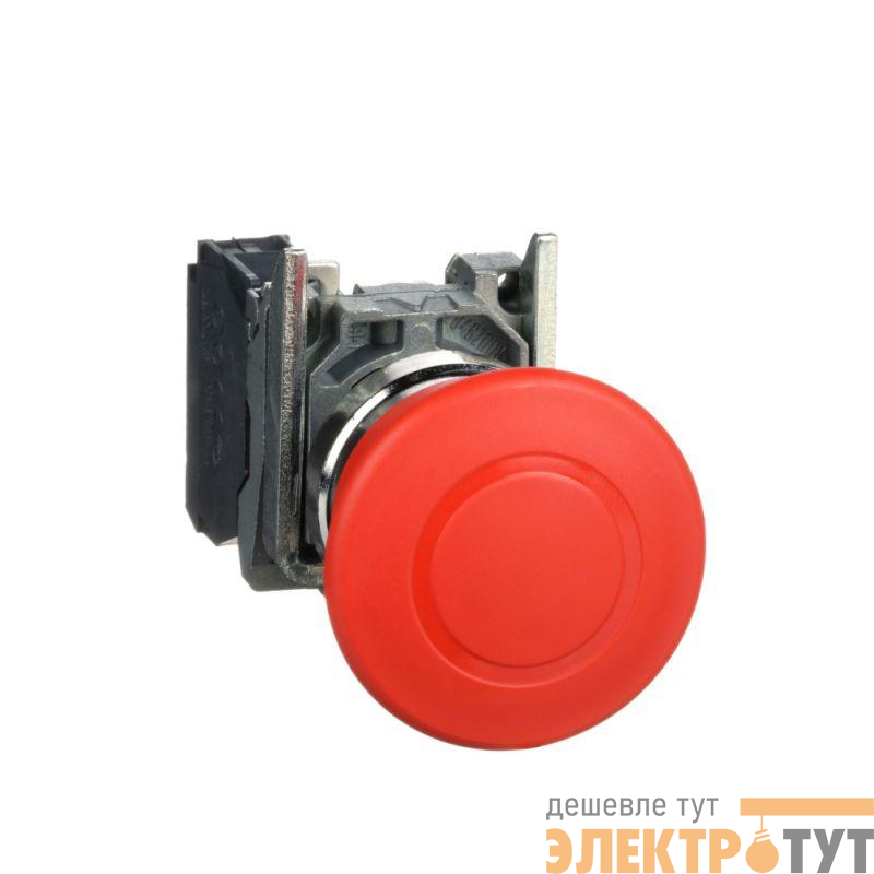 Кнопка аварийной остановки и откл. "тяни-толкай" 1НЗ металл SchE XB4BT842