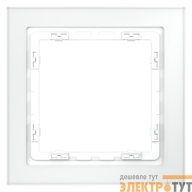 Рамка 1-м S70 стеклян. бел. матов. Voltum VLS110102