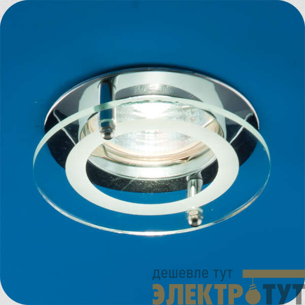 Светильник Quartz 51 2 05 с накладным стеклом круглый MR16 хром ИТАЛМАК IT8056