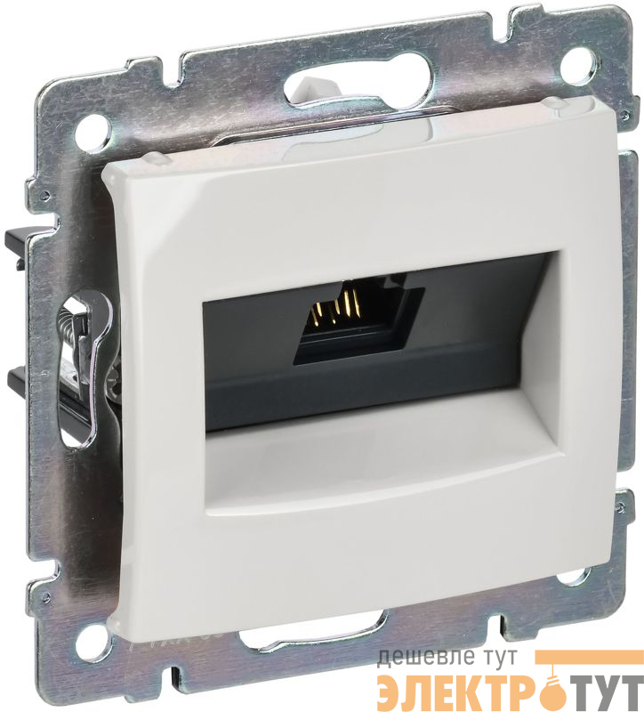 Розетка компьютерная 1-м СП Valena RJ45 UTP механизм бел. (DIY-упак.) IEK 694286