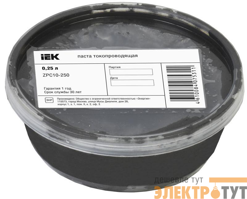 Паста токопроводящая 0.25л IEK ZPC10-250