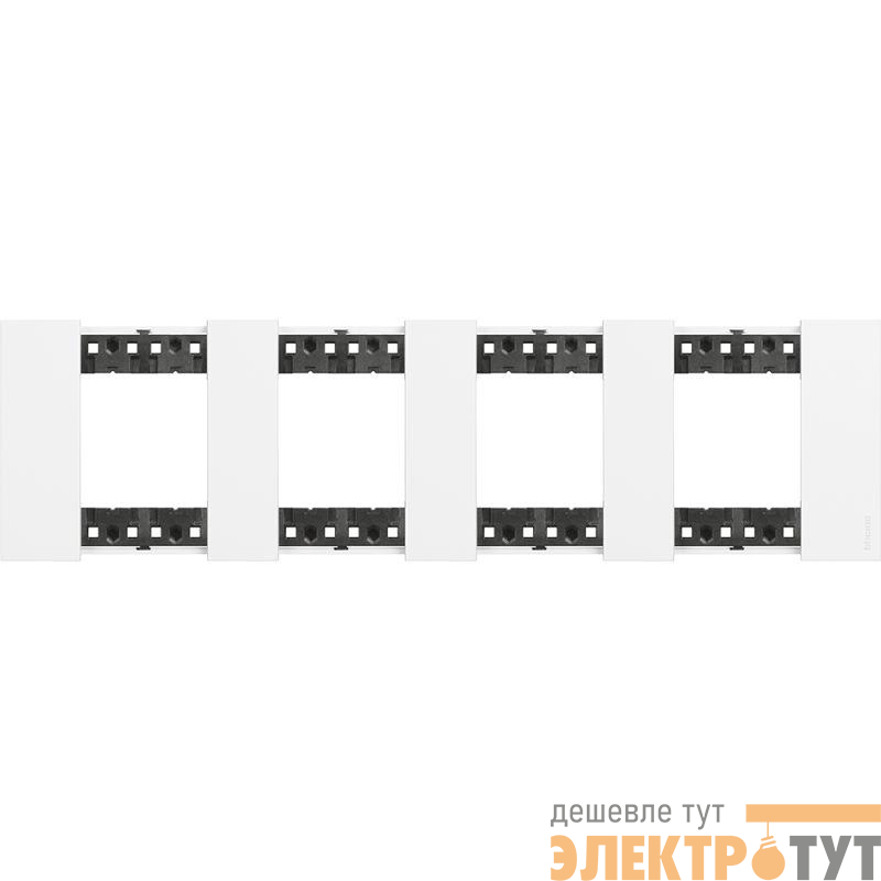 Рамка декоративная 4-м (2+2+2+2мод.) Living Now бел. Leg BTC KA4802M4KW