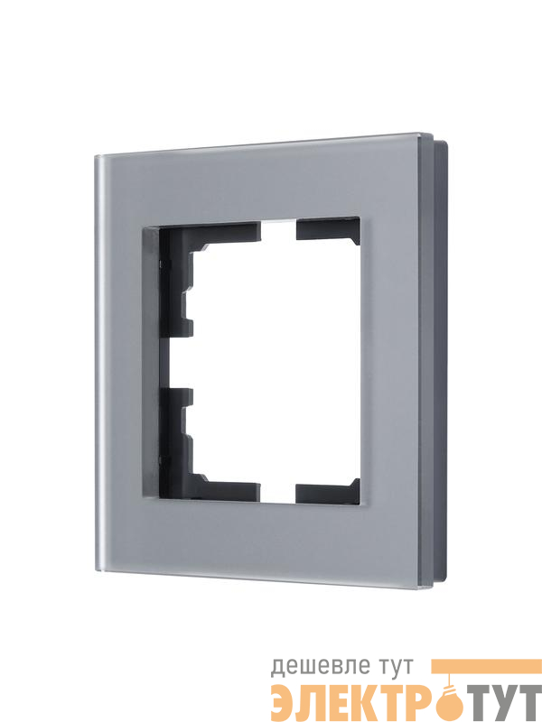Рамка 1-местн. гориз. VESNA стекло асфальт матов. LEZARD 742-M6980-146