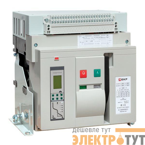 Выключатель автоматический 3п 3200/2500А 100кА ВА-45 стац. v2 EKF mccb45-3200-2500-v2