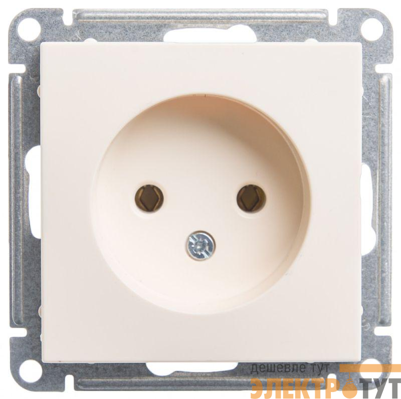 Розетка 1-м СП W59 16А IP20 без заземл. без защ. шторок механизм сл. кость SE RS16-153-2-86