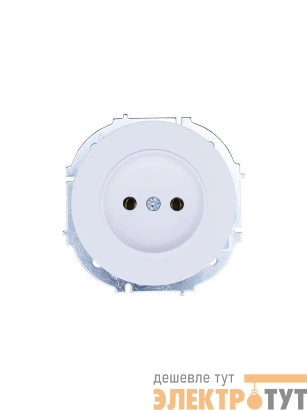 Розетка 1-м СП OSEN без заземл. ПБТ бел. LEZARD 743-0288-121B