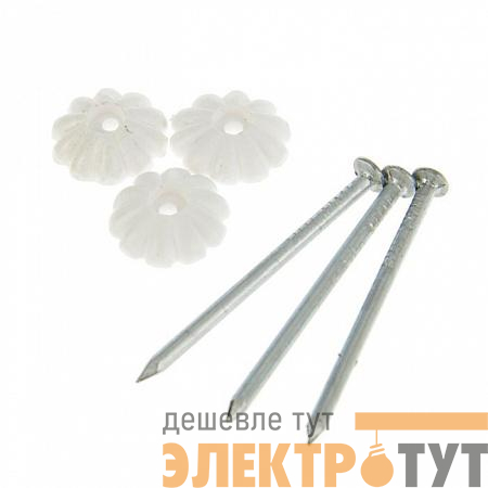 Гвоздь с декоративной шляпкой бел. (уп.80шт) Tech-Krep/Zitar 106219