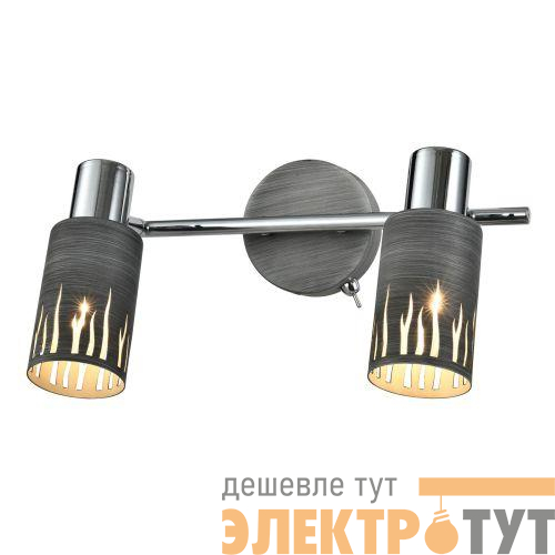 Светильник Lethe 3123-312 2хE14 40Вт настенно-потолочный спот поворотный модерн с выключателем Rivoli Б0055654
