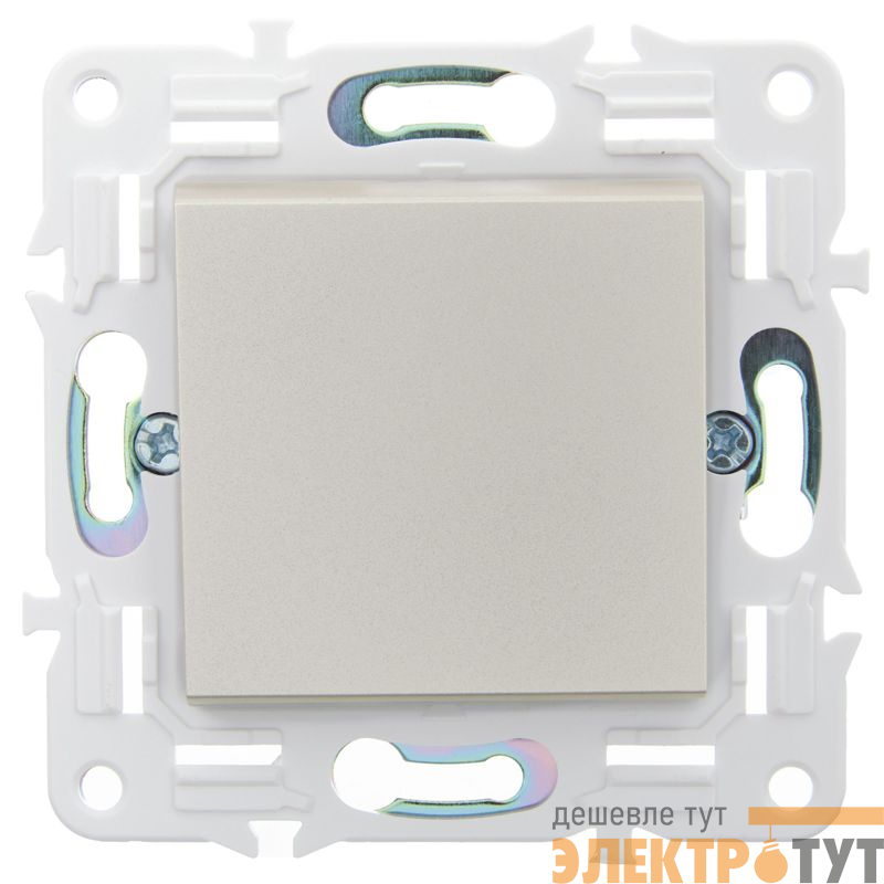 Выключатель 1-кл. SKANDY 10А SK-V01Sh шампань IEK SK-V10-0-10-K37