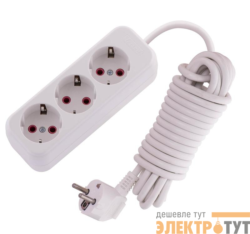 Удлинитель 3х5м с заземл. 16А IP20 Lila LEZARD 720-0305-301
