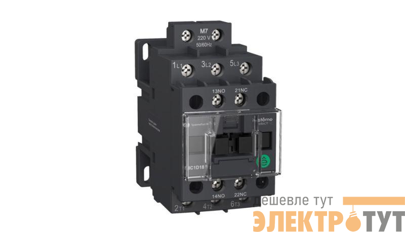 Контактор MC1D 3п 9А НО+НЗ 24В DC с пониж. током потребл. катушки SE MC1D09BL